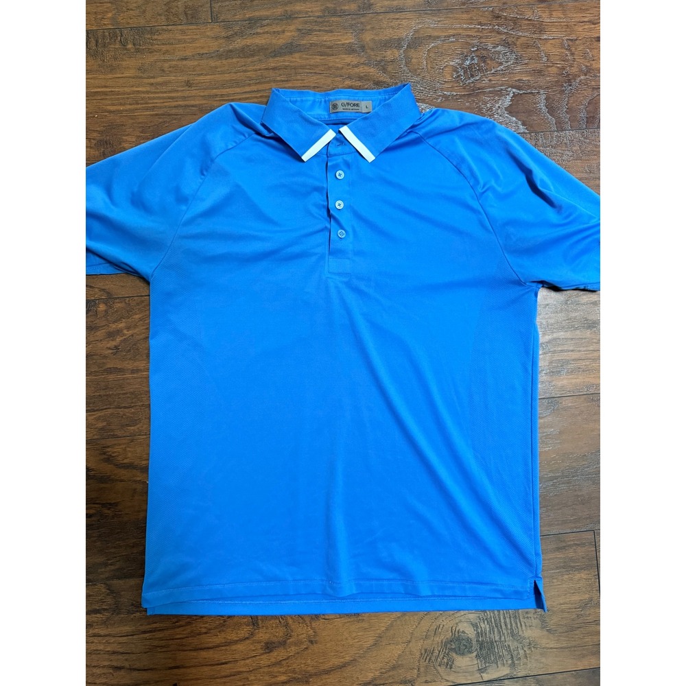 G/FORE Mens Skull & T's Performance Golf Polo Shirt Blue Large G4MS22K100